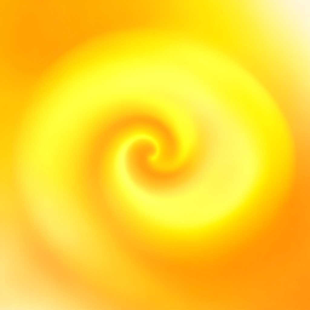 A warm, swirling abstract gradient of soft gold, amber, and cream tones radiating outward like gentle energy currents, with no figures or objects.